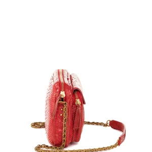 france CLARIS VIROT Sac Big Charly Python Rouge 12