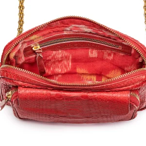 france CLARIS VIROT Sac Big Charly Python Rouge 16