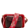 vente luxe pas cher CLARIS VIROT Sac Charly Bandoulière Python Rouge 20