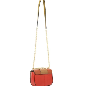 SEE BY CHLOE Sac Chaîne Hana Cuir Lisse Burnt Henna pas cher en vente 10