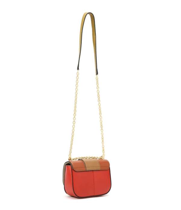 SEE BY CHLOE Sac Chaîne Hana Cuir Lisse Burnt Henna pas cher en vente 3