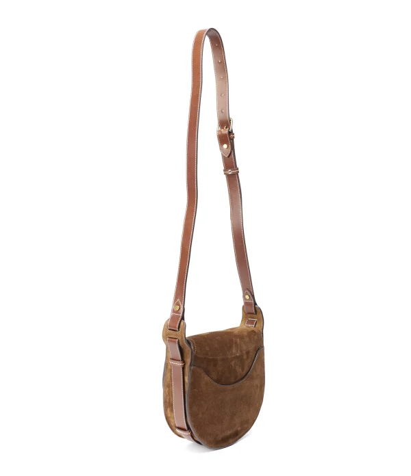 destockage ISABEL MARANT Sac Botsy Cuir Suédé Cognac 3