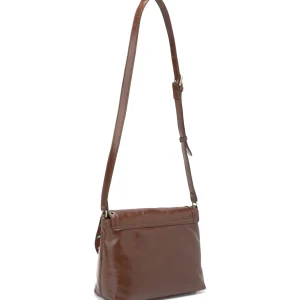 VANESSA BRUNO Sac Crossbody Cuir Craquelé Havane a Prix Discount 10