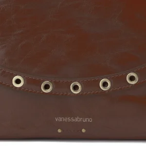 VANESSA BRUNO Sac Crossbody Cuir Craquelé Havane a Prix Discount 12