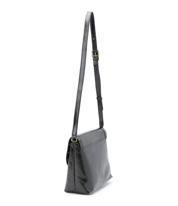 VANESSA BRUNO Sac Crossbody Cuir Craquelé Noir Retour gratuit en magasin. 3