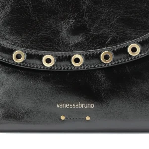 VANESSA BRUNO Sac Crossbody Cuir Craquelé Noir Retour gratuit en magasin. 12