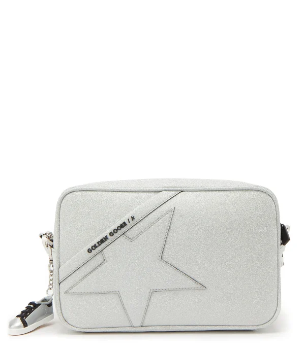 GOLDEN GOOSE Sac Star Cuir Glitter Argenté vente à bas prix 1