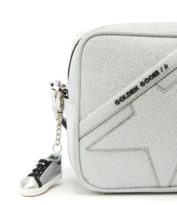 GOLDEN GOOSE Sac Star Cuir Glitter Argenté vente à bas prix 4