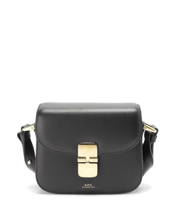 achat A.P.C. Sac Grace Mini Cuir Lisse Noir 1