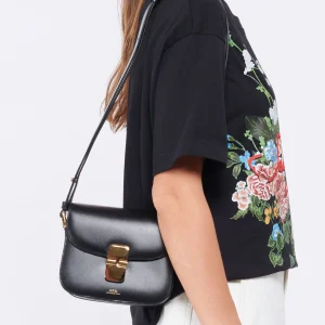 achat A.P.C. Sac Grace Mini Cuir Lisse Noir 16