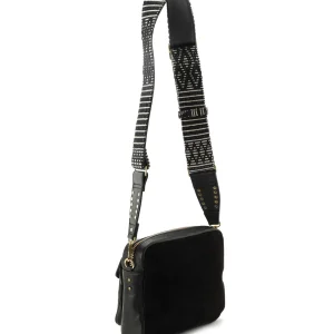 a Prix Discount CLARIS VIROT Sac Big Charly Cuir Grainé Suédé Noir Doré 10