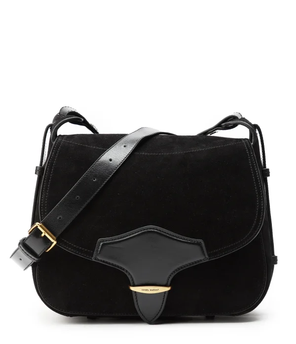 ISABEL MARANT Sac Besace Botsy Cuir Noir garantie de qualité 1