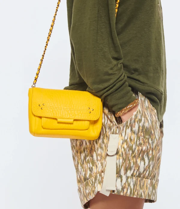 styles dernier cri JEROME DREYFUSS Sac Lulu S Cuir Bubble Jaune Tournesol 7