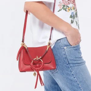 SEE BY CHLOE Sac Joan Mini Double Cuir Ribbon Red exclusivement disponibles 16