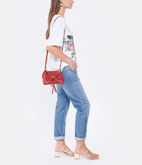 SEE BY CHLOE Sac Joan Mini Double Cuir Ribbon Red exclusivement disponibles 7