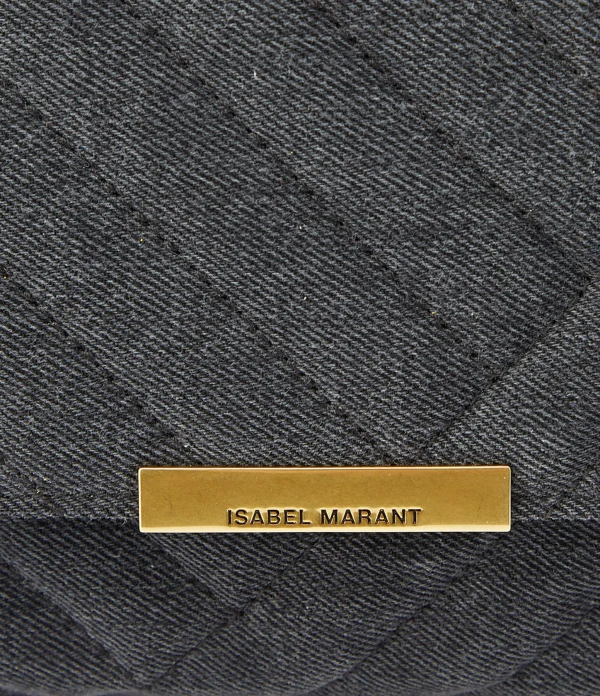 à prix réduits ISABEL MARANT Sac Bandoulière Merine Coton Noir 4