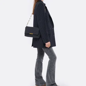 à prix réduits ISABEL MARANT Sac Bandoulière Merine Coton Noir 18