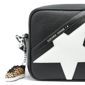 GOLDEN GOOSE Sac Star Cuir Noir Blanc Pas Cher Magasin Soldes 14