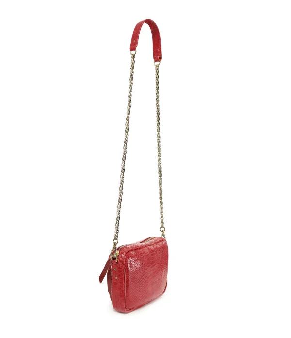 prix abordable CLARIS VIROT Sac Charly Python Rouge 3