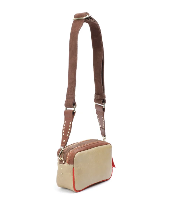 CLARIS VIROT Sac Lily Cuir Léopard Sable boutique en france 3