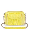 CLARIS VIROT Sac Charly Python Jaune Fluo pas cher en ligne 20