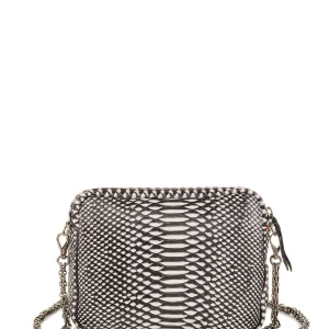 officiel CLARIS VIROT Sac Big Charly Python, Suédé Noir Blanc 12