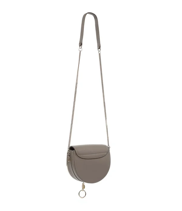 marque moins cher SEE BY CHLOE Sac Mara Cuir Lisse Motty Grey 3