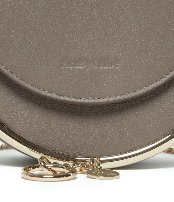 marque moins cher SEE BY CHLOE Sac Mara Cuir Lisse Motty Grey 5