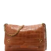 JEROME DREYFUSS Sac Lulu M Cuir Croco Whisky garantie de qualité 20