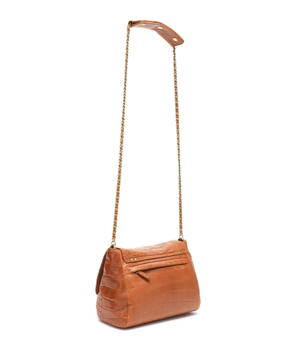 JEROME DREYFUSS Sac Lulu M Cuir Croco Whisky garantie de qualité 3