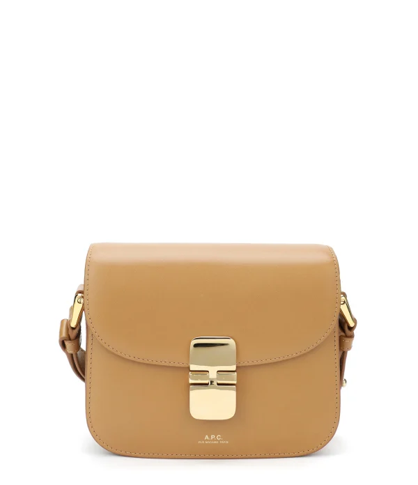 A.P.C. Sac Grace Mini Cuir Lisse Camel Top ventes 1