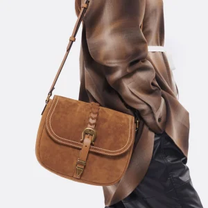 De Qualité GOLDEN GOOSE Sac à Main Rodeo Cuir Suédé Camel 16