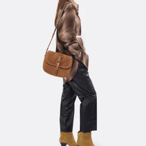 De Qualité GOLDEN GOOSE Sac à Main Rodeo Cuir Suédé Camel 18