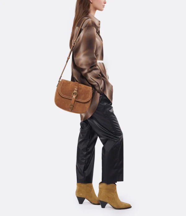 De Qualité GOLDEN GOOSE Sac à Main Rodeo Cuir Suédé Camel 7