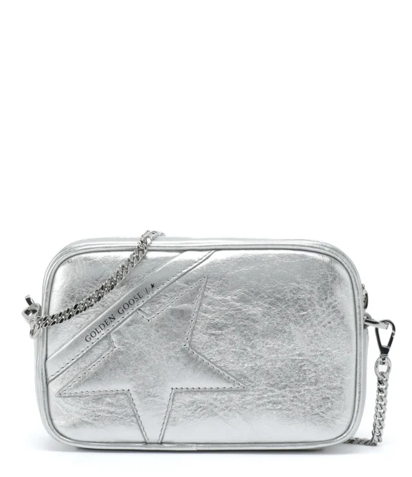 grande popularité GOLDEN GOOSE Sac Mini Star Cuir Argenté 1