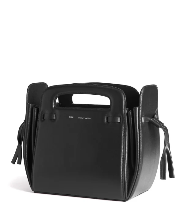 AMI PARIS Sac Seau GM Cuir Lisse Noir magasin paris 3