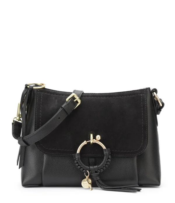 SEE BY CHLOE Sac Joan PM Cuir Grainé Noir marques pas cher 1