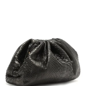 SISTA PARIS Sac Big Uniq Cuir Souple Python Noir grande surprise 12