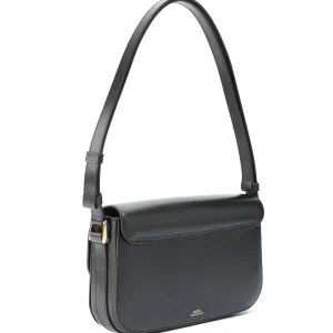 bas prix A.P.C. Sac Grace Baguette Cuir Lisse Noir 10