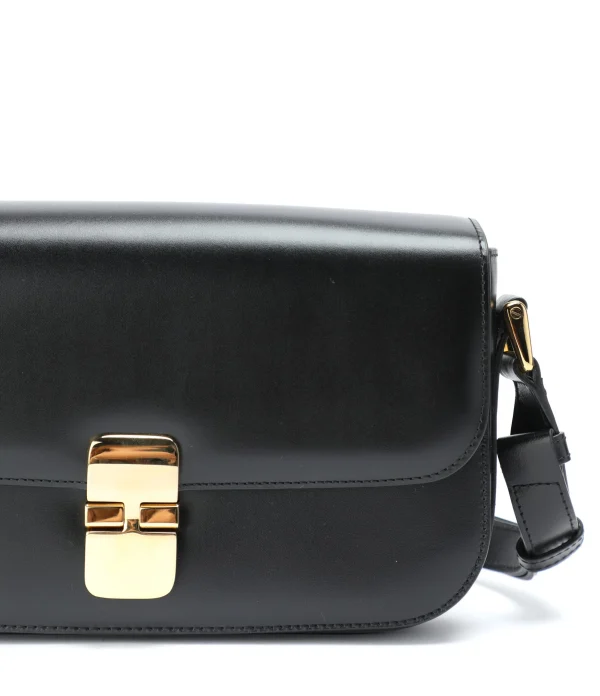 bas prix A.P.C. Sac Grace Baguette Cuir Lisse Noir 5