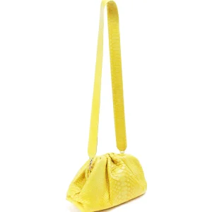 Achat SISTA PARIS Sac Big Uniq Cuir Souple Python Jaune Citron 10