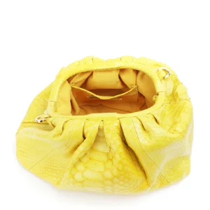 Achat SISTA PARIS Sac Big Uniq Cuir Souple Python Jaune Citron 12