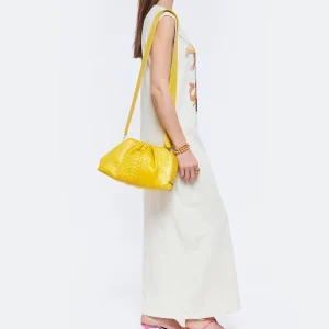 Achat SISTA PARIS Sac Big Uniq Cuir Souple Python Jaune Citron 18