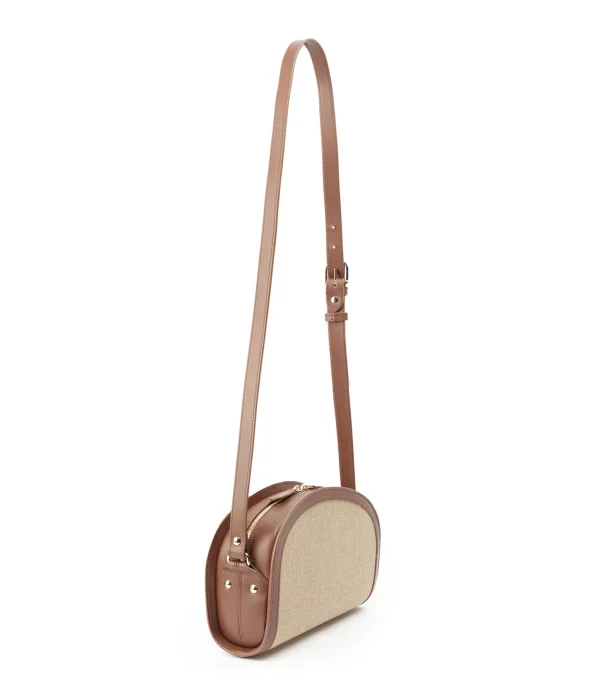 A.P.C. Sac Demi-Lune Cuir Noisette Beige boutique pas cher 3