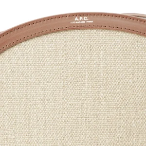 A.P.C. Sac Demi-Lune Cuir Noisette Beige boutique pas cher 14