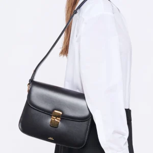 A.P.C. Sac Grace Cuir Lisse Noir destockage 16