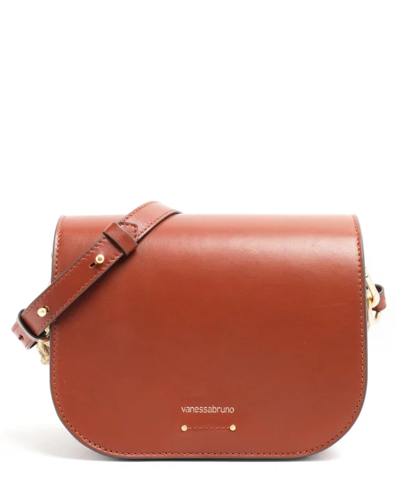 vente en ligne VANESSA BRUNO Sac Holly Cuir Cognac 1