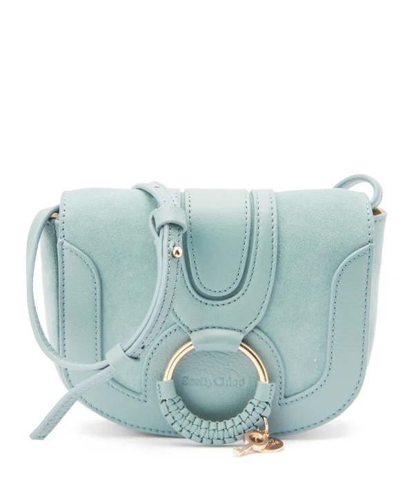 jusqu'à SEE BY CHLOE Sac Hana Mini Double Cuir Sterling Blue 1