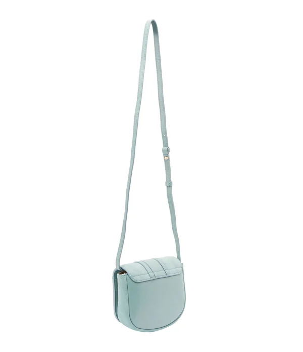 jusqu'à SEE BY CHLOE Sac Hana Mini Double Cuir Sterling Blue 3