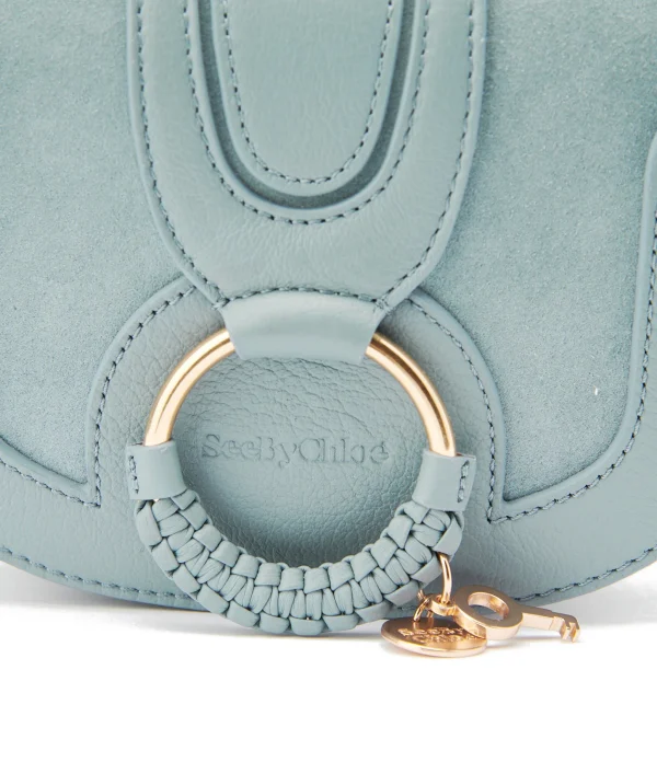 jusqu'à SEE BY CHLOE Sac Hana Mini Double Cuir Sterling Blue 4